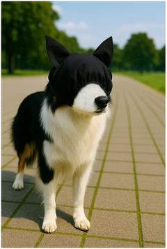 Sød Hundesovemaske med Katteører – Blød, Åndbar & Beroligende