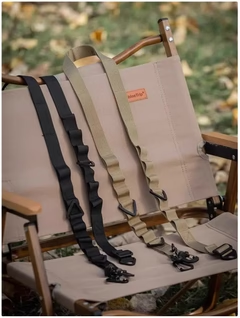 Udendørs Multifunktionel Ophængsstrop med Karabinhager – Organiseringsrem til Camping & Hverdagsbrug