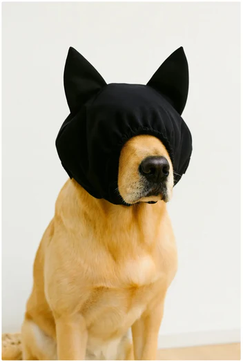 Sød Hundesovemaske med Katteører – Blød, Åndbar & Beroligende