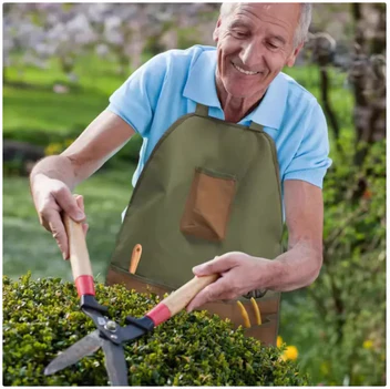 Oxford Haveforklæde med Farveblok – Udvidet Benbeskyttelse