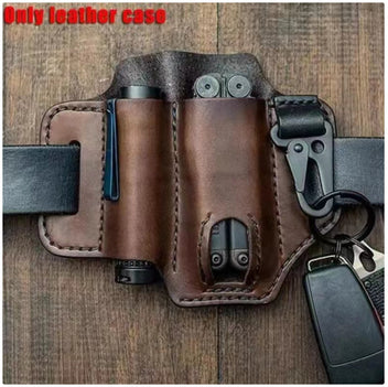 Multifunktionel Læder Bælte-Organizer – Taktisk EDC Pouch til Værktøj & Gadgets