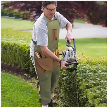 Oxford Haveforklæde med Farveblok – Udvidet Benbeskyttelse