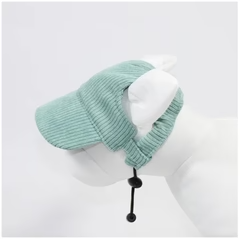 Kordfløjl Solhat til Hunde – Justerbar & Stilfuld Solbeskyttelse