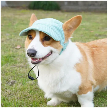 Kordfløjl Solhat til Hunde – Justerbar & Stilfuld Solbeskyttelse