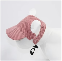 Kordfløjl Solhat til Hunde – Justerbar & Stilfuld Solbeskyttelse