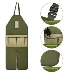 Oxford Haveforklæde med Farveblok – Udvidet Benbeskyttelse