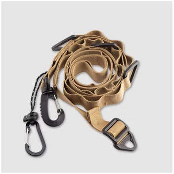 Udendørs Multifunktionel Ophængsstrop med Karabinhager – Organiseringsrem til Camping & Hverdagsbrug